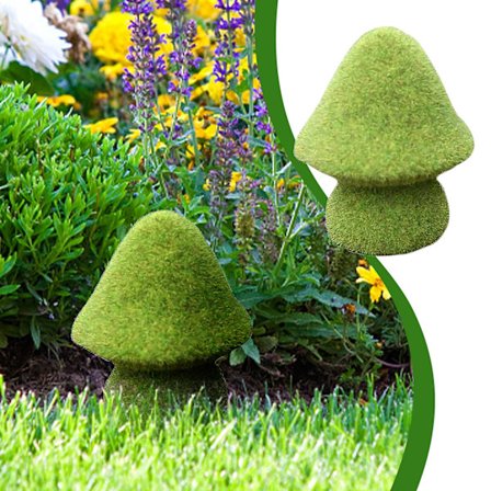 Koti sisustus Vihreä pihakoriste - Simuloitu parveilu Agaric koristeet, Koristeet maatilalle, terassille, olohuoneeseen, makuuhuoneeseen, täydellinen 