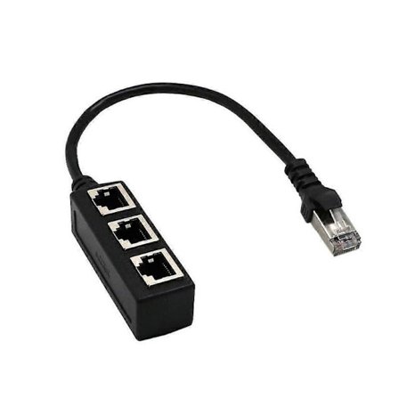 Ethernet Rj45 -kaapelisovitin, jakaja, 1 uros - 2/3 naarasporttia, Lan-verkkoliitinjohto, Ethernet Rj45 -kaapelisovitin