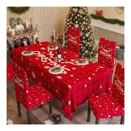 3 sæt Julebordstols Dug Jacquard Stolsbetræk Aftagelig Vaskbar Stolsbeskytter til Hjem, Restaurant