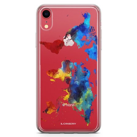 Bjornberry Hybrid Skal iPhone XR - Världskarta