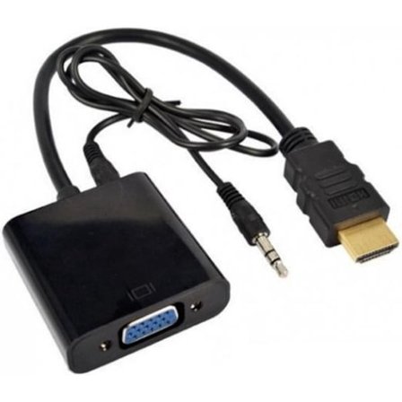 Go Go Gadget - Svart Adapter. - AppC17 HDMI/VGA/3.5mm - Hög Kvalitet - Hållbar - Lätt att Använda