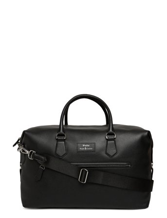 Polo Ralph Lauren Pebbled Leather Duffel - Black - ONE SIZE