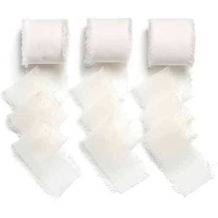 Vitt bröllopspresentband dekorativt band presentinslagning vitt band bröllop