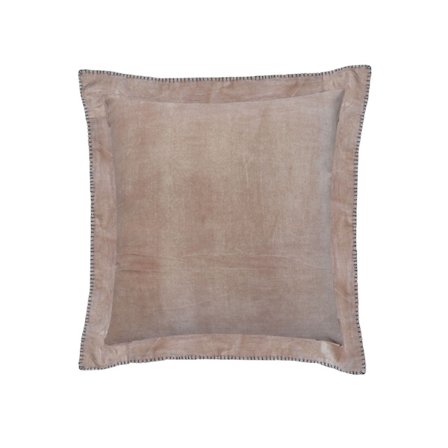 Ruskea kangaskoristetyyny 50x50 cm
