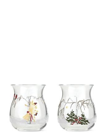 Holmegaard Christmas Julljuslykta 2021 H7,5 2 St. Home Decoration Candlesticks & Tealight Holders Tealight Holders Multi/mönstrad Holmegaard