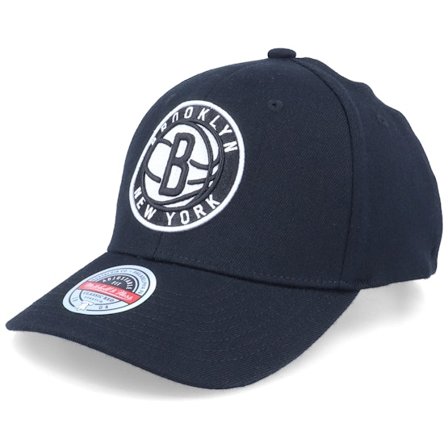 Mitchell & Ness - Brooklyn Nets Team Ground 2.0 Stretch Black Adjustable Adjustable Black Cap - NBA @ Hatstore