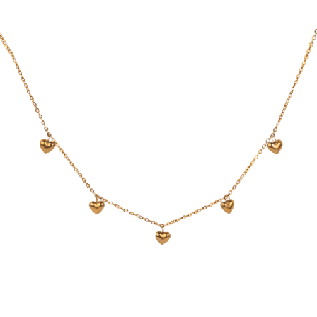 pfgSTOCKHOLM Petite Heart Halsband Dam Guld 0