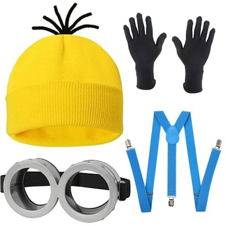 4 stk. Minions Halloween Kostume Tilbehør til Voksne