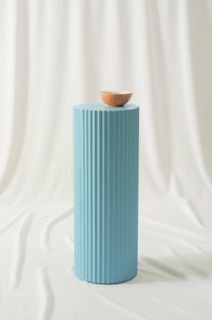 Jotex - Sidebord, Diameter 30 Cm - Høyt Lys blå - LUNDEN - Kjøp Sidebord & småbord hos Jotex