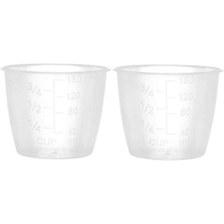 Genomskinliga graderade måttkoppar i plast, måttkoppar för ris, ersättningskoppar för elektrisk riskokare, köksartiklar, genomskinlig, 2-pack, One 