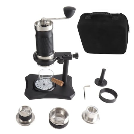 Bärbar manuell espressomaskin med 9-12 bar variabelt tryck för resor