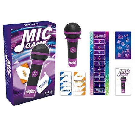 Grab The Mic Karaoke Spill, Morsomt Brettspill for Barn og Voksne, Perfekt for Fester og Bursdager(h)