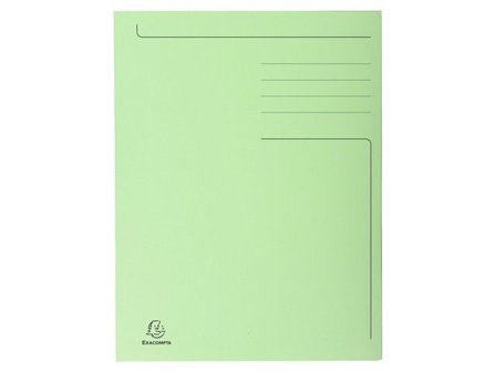 EXACOMPTA Mapp 3-klaff kartong Forever A4 ljusgrön - Lyreco - Kontorsmaterial - Mappar och plastfickor - Gummibandsmappar 3-klaff - Kartong