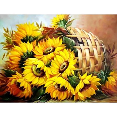 30x40cm 5D timanttimaalaus auringonkukka, DIY timanttimaalaussarjat A:lle