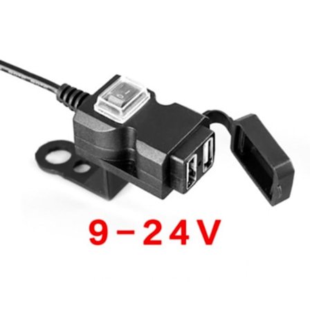 Power Motorcykelladdare Dual Port