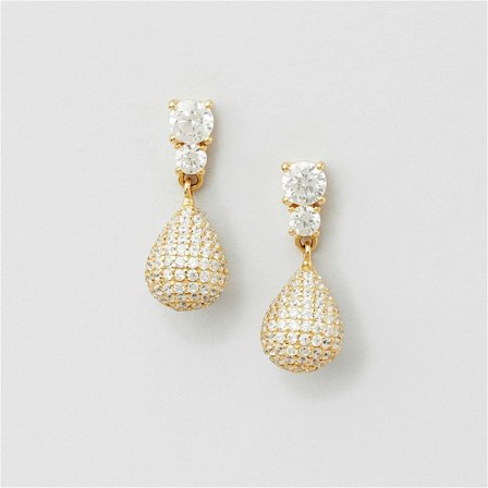 Ariel Bling Studs - 24K GULDPLÄTERAT STERLING SILVER - Safira