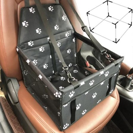Hundbädd Bilsäte Hundbilkorg, Med Clip-On Säkerhetssnöre och PVC Stödrör, Kollapssäker, Perfekt för Husdjur, Portabelt Husdjursbilsäte, 40x32 cm