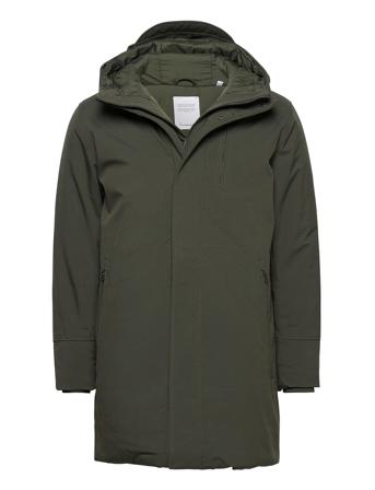Long Soft Shell Jacket Climate Shel Parka Jakke Grøn Knowledge Cotton Apparel