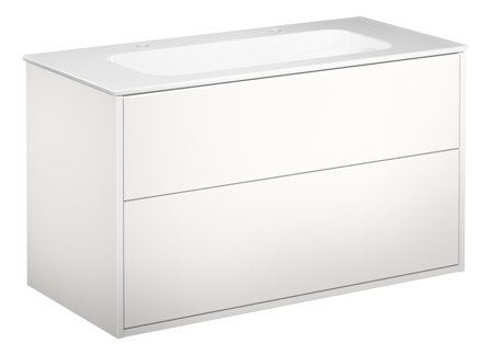 Gustavsberg Artic Kommode 100 cm, med servant, 2 stk bl.hull, Baderom