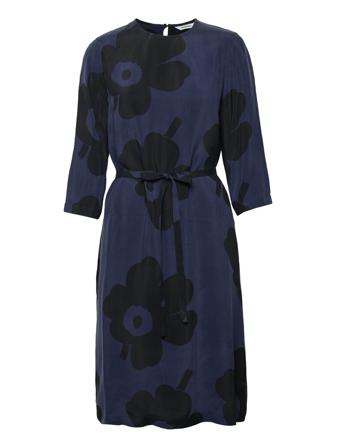 Marselia Juhlaunikko Dress Knelang Kjole Navy Marimekko
