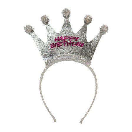 Diadem Silverkrona "Happy Birthday"