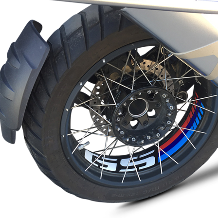 Uniracing Rim Decal Kit Black-Motorsport - BMW R 1200 GS Adventure 2006-2018