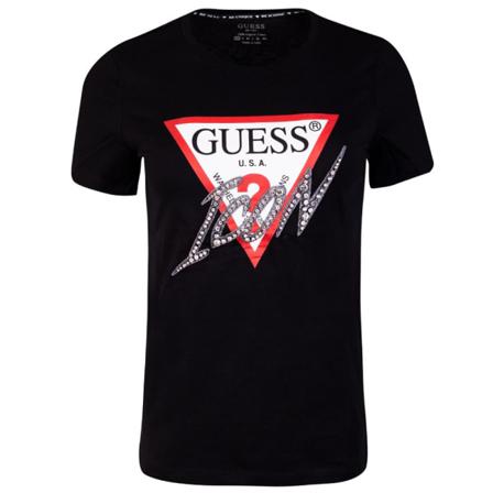 Shirts Guess Cn Icon Tee Svarta 163 - 167 Cm/s