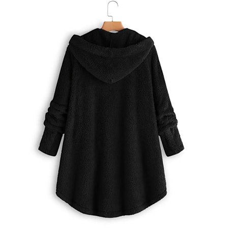 Varm jakke med thermal for kvinner, casual ytterklær for høst og vinter, dameklær black