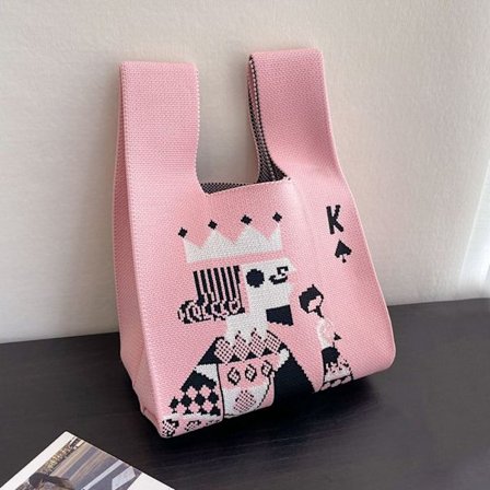 Strik Håndtaske Knot Håndledstaske PINK