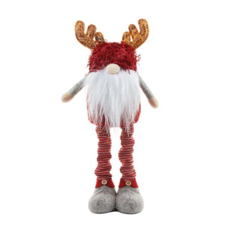 Julenisse Reinsdyr Elg Svensk Tomte Gnome fylt plysj med uttrekkbare fjærbein Julepynt Ornamenter Feriehusinnredning