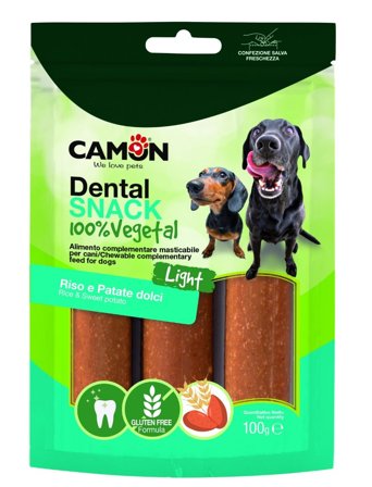 Camon Snack Per Cani 100% Vegetal Cannoli Con Riso E Patate Dolci