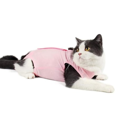 Monipuolinen kissan leikkauspuku haavojen suojaukseen, haavojen nuolemisen esto, mukava ja parantava leikkauksen jälkeinen vaate, pehmeä 