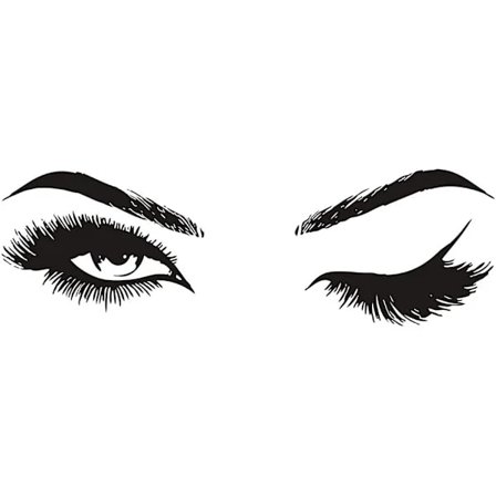 {xj}Øjne Vægklistermærke Mode Øjenvipper Vægklistermærke Kvinder Skønhedscitater