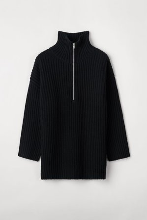 Soft Goat - Chunky Zip Knit - L - Black