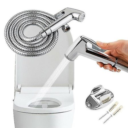 Multifunktionelt toilet håndbidet armatur badeværelse bidet bruser sprøjte messing T adapter 1,5 m slange