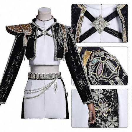 KPop Demon Hunters Rumi Svart Cosplay Kostymesett - Halloween Party Fancy Dress for Kvinner _c