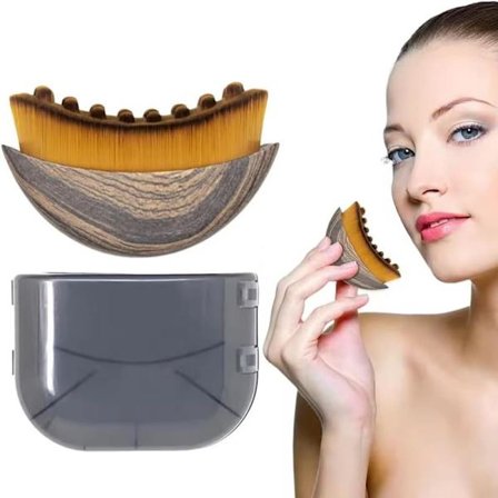 Ansigtsbørste til lymfedrænage til tørbørstning og konturering [YDE]