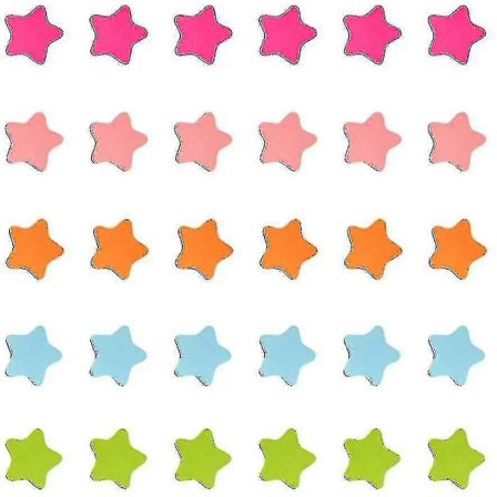 Fargede stjernekjøleskapsmagneter. 120 stk stjernemagnetiske klistremerker for whiteboard