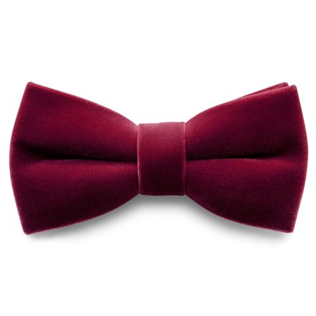 Kleos | Burgundy Velvet Pre-Tied Bow Tie for Men - Pre-tied bow ties