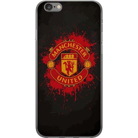 Kompatibelt Mobildeksel til Apple Apple iPhone 6s Manchester United logo i rød og gul farge med røff sportslig bakgrunn