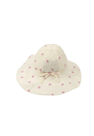 RIKIKI Solhatt i krinklad bomull FRED Kepsar & solhattar Lila 42/44