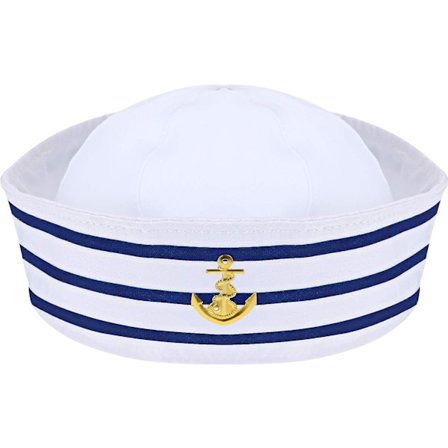 Sømand Hat Yacht Kaptajn Hat Blå Hvid Sømand Hat til Fancy Dres