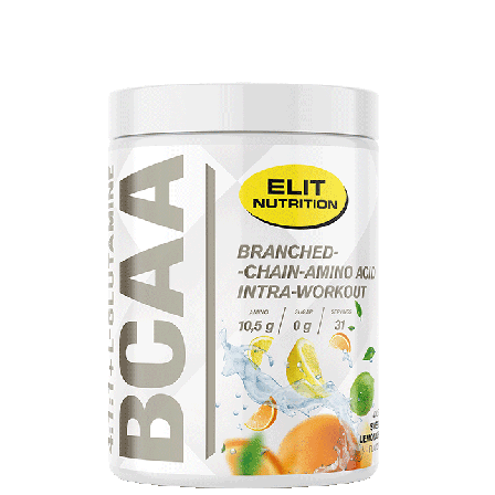 Elit Nutrition ELIT BCAA 4:1:1 + L-glutamine, 400 g, Lemonade - Bodyman.dk