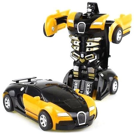 Kids Transformable Toy Car, Inertial Drive Toy Car, Children's Hand-on Intelligence Toy Robot Sports Car