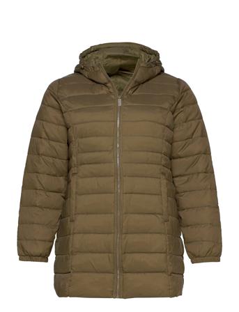 Cartahoe Quilted Hood Coat Otw Fôret Kåpe Brun ONLY Carmakoma