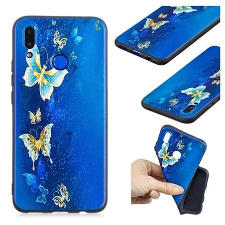 Huawei P Smart Plus beskyttelsesetui i silikone med printet mønster - Sommerfugle