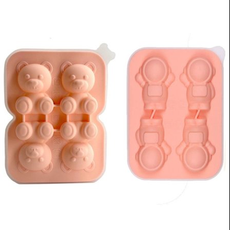 2 kpl Astronaut Ice Cube Mold suppilotyyppinen kansi
