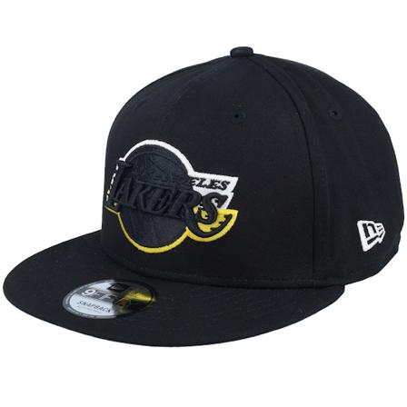 New Era - NBA Noir snapback Casquette - Los Angeles Lakers Split Logo 9FIFTY Black Snapback @ Hatstore