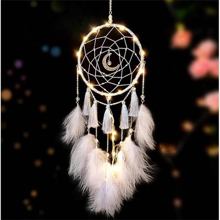 Drømmefanger, Håndlavede drømmefangere til soveværelsesdekorationer Ornamenter Håndværk til pigeværelsestilbehør Velsignelsesgave