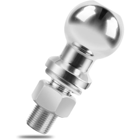 Tilhengerkule 3,5 Tonns Tilhengerkule 50mm Tilhengerfestehode med Krom Sekskantmutter for ATV UTV Plentraktor